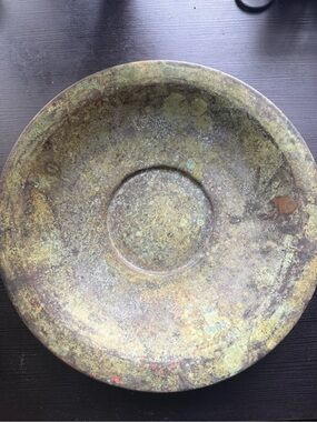 Vintage Green Patina Decorative Bowl - Home Art